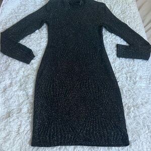 Elegant Black Glitter Dress